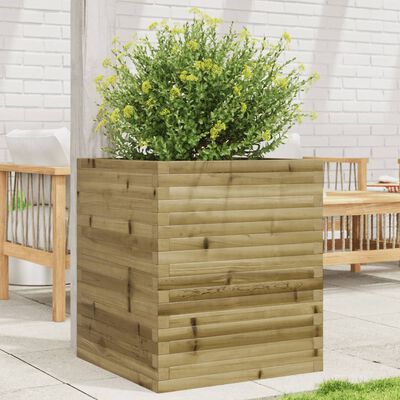 vidaXL Garden Planter 60x60x68.5 cm Impregnated Wood Pine