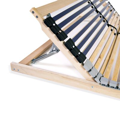 vidaXL Slatted Bed Base without Mattress with 42 Slats 7 Zones 100x200 cm