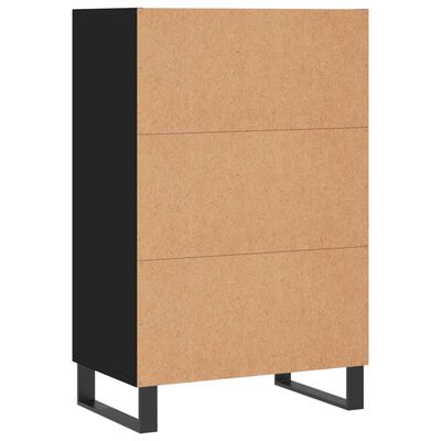 vidaXL Highboard Black 57x35x90 cm Engineered Wood