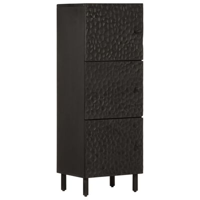 vidaXL Highboard Black 40x33x110 cm Solid Wood Mango