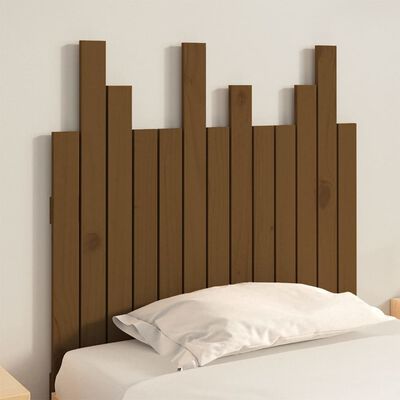 vidaXL Wall Headboard Honey Brown 82.5x3x80 cm Solid Wood Pine