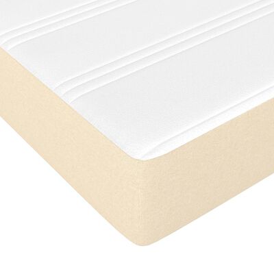 vidaXL Pocket Spring Bed Mattress Cream 90x190x20 cm Fabric