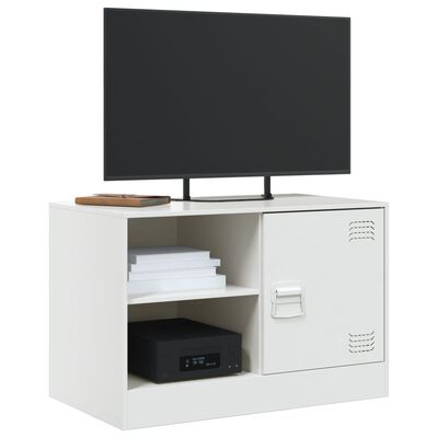 vidaXL TV Cabinet White 67x39x44 cm Steel