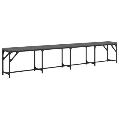 vidaXL Dining Bench Dark Grey 248x32x45 cm Steel and Fabric