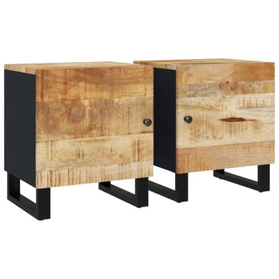 vidaXL Bedside Cabinets 2 pcs 40x33x46 cm Solid Wood Mango