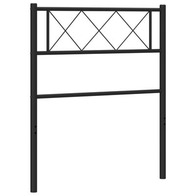 vidaXL Metal Headboard Black 75 cm