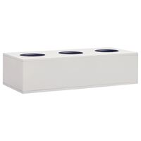 vidaXL Office Flower Box Light Grey 90x40x23 cm Steel