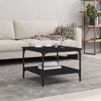 vidaXL Coffee Table Black 55x55x40 cm Engineered Wood