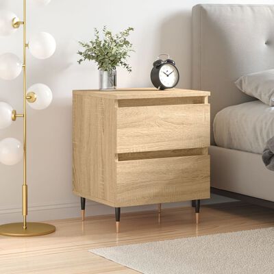 vidaXL Bedside Cabinet Sonoma Oak 40x35x50 cm Engineered Wood