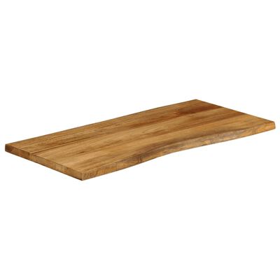 vidaXL Table Top 120x60x3.8 cm Live Edge Solid Wood Mango