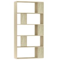 vidaXL Book Cabinet/Room Divider Sonoma Oak 80x24x159 cm Engineered Wood