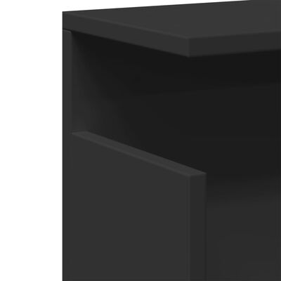 vidaXL Wall Cabinet 60x20x30 cm Black Engineered Wood