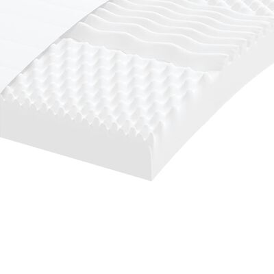 vidaXL Foam Mattress White 180x200 cm 7-Zone Hardness 20 ILD