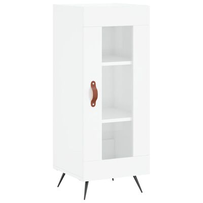 vidaXL Highboard High Gloss White 34.5x34x180 cm Engineered Wood