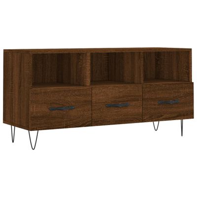 vidaXL TV Cabinet Brown Oak 102x36x50 cm Engineered Wood