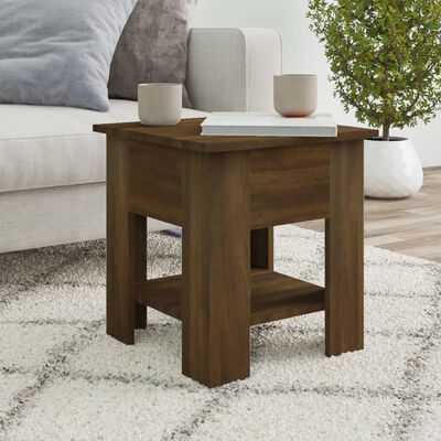 vidaXL Coffee Table Brown Oak 40x40x42 cm Engineered wood