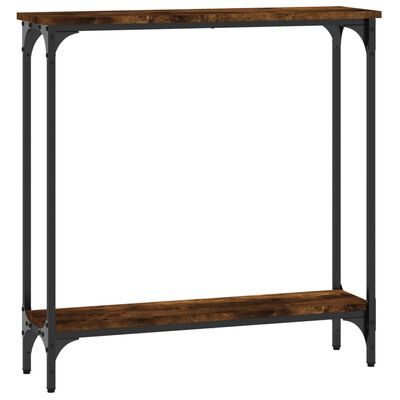 vidaXL Console Table Smoked Oak 75x22.5x75 cm Engineered Wood