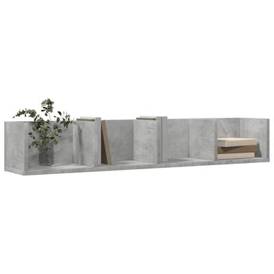 vidaXL Wall Cabinets 2 pcs Concrete Grey 99x18x16.5 cm Engineered Wood