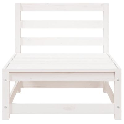 vidaXL Garden Sofa 3-Seater White Solid Wood Pine