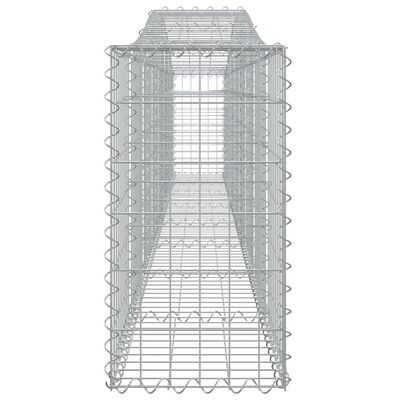 vidaXL Arched Gabion Baskets 5 pcs 400x30x60/80 cm Galvanised Iron