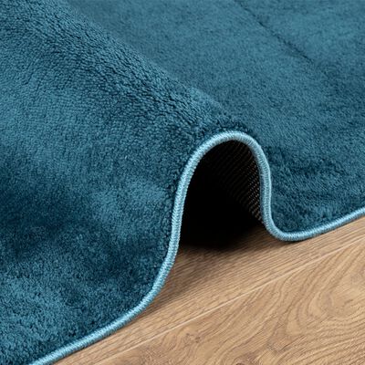 vidaXL Rug OVIEDO Short Pile Turquoise 160x160 cm