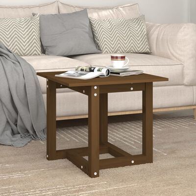 vidaXL Coffee Table Honey Brown 50x50x45 cm Solid Wood Pine