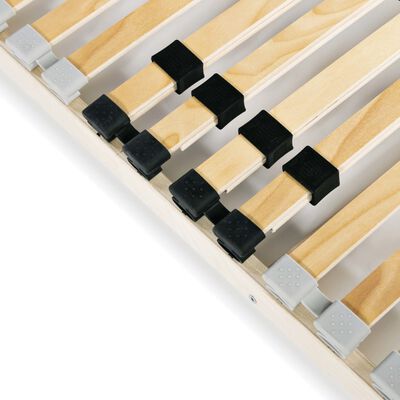 vidaXL Slatted Bed Base without Mattress with 28 Slats 7 Zones 140x200 cm