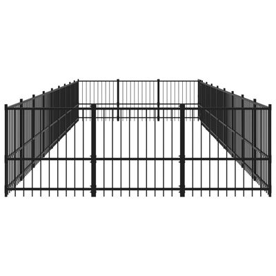 vidaXL Outdoor Dog Kennel Steel 25.4 m²