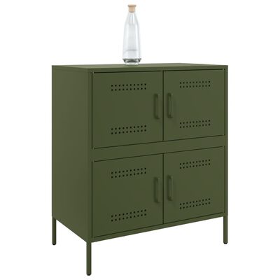 vidaXL Sideboard Olive Green 68x39x79 cm Steel