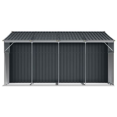 vidaXL Garden Shed Anthracite 277x365.5x179 cm Galvanised Steel