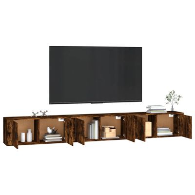 vidaXL Wall-mounted TV Cabinets 3 pcs Smoked Oak 100x34.5x40 cm