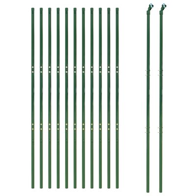 vidaXL Chain Link Fence Green 2x25 m