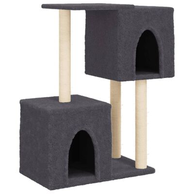 vidaXL Cat Tree with Sisal Scratching Posts Dark Grey 86 cm