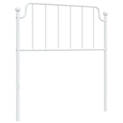 vidaXL Metal Headboard White 90 cm