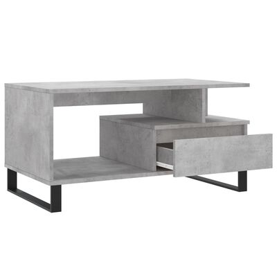 vidaXL Coffee Table Concrete Grey 90x49x45 cm Engineered Wood