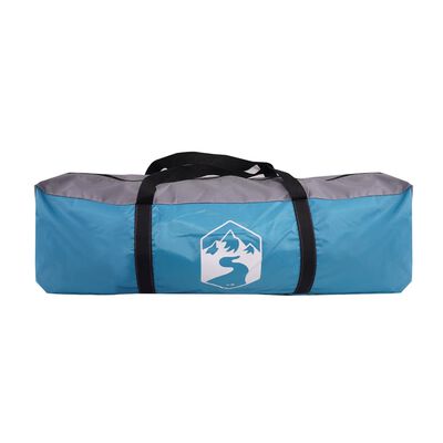 vidaXL Camping Tent Tunnel 4-Person Blue Waterproof