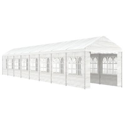 vidaXL Gazebo with Roof White 17.84x2.28x2.69 m Polyethylene