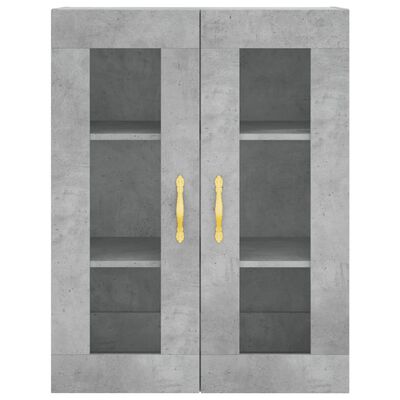 vidaXL Wall Mounted Cabinets 2 pcs Concrete Grey Engineered Wood