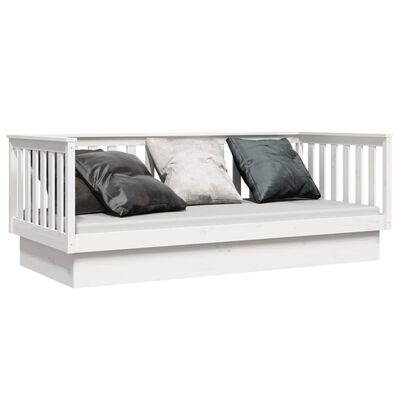 vidaXL Day Bed without Mattress White 80x200 cm Solid Wood Pine