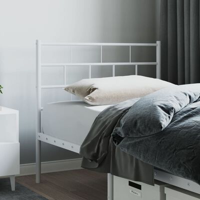 vidaXL Metal Headboard White 107 cm