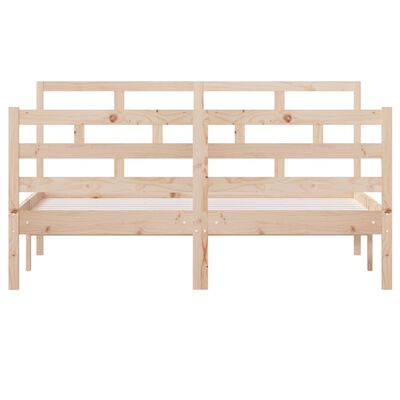 vidaXL Bed Frame without Mattress Solid Wood 140x190 cm (810410+814194)