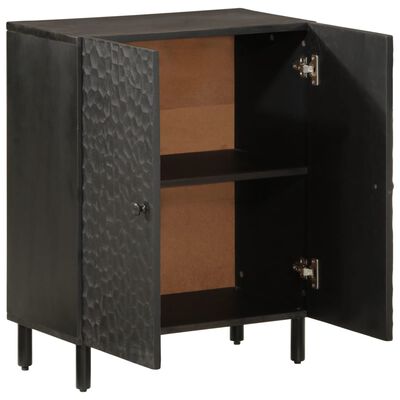 vidaXL Side Cabinet Black 60x33x75 cm Solid Wood Mango