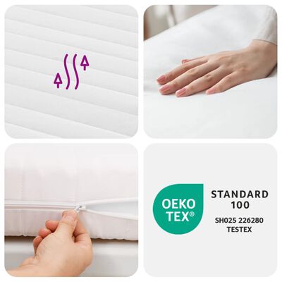 vidaXL Foam Mattress White 90x200 cm Hardness H2 H3