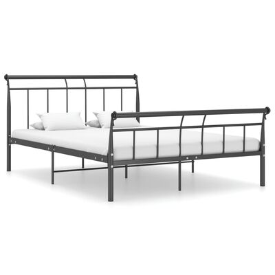 vidaXL Bed Frame without Mattress Black Metal 140x200 cm