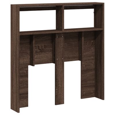 vidaXL Headboard Cabinet with LED Brown Oak 100x17x102 cm