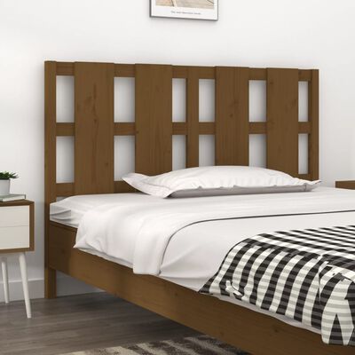 vidaXL Bed Headboard Honey Brown 140.5x4x100 cm Solid Wood Pine