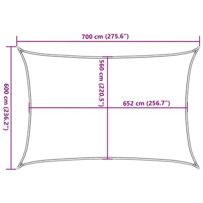 vidaXL Sun Shade Sail Sand 7x6 m 100% Polyester Oxford