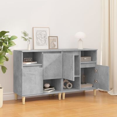 vidaXL Sideboards 2 pcs Concrete Grey 60x35x70 cm Engineered Wood