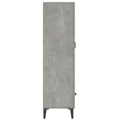 vidaXL Highboard Concrete Grey 70x31x115 cm Engineered Wood