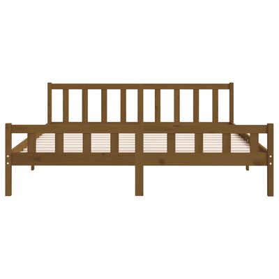 vidaXL Bed Frame without Mattress Honey Brown Solid Wood 200x200 cm